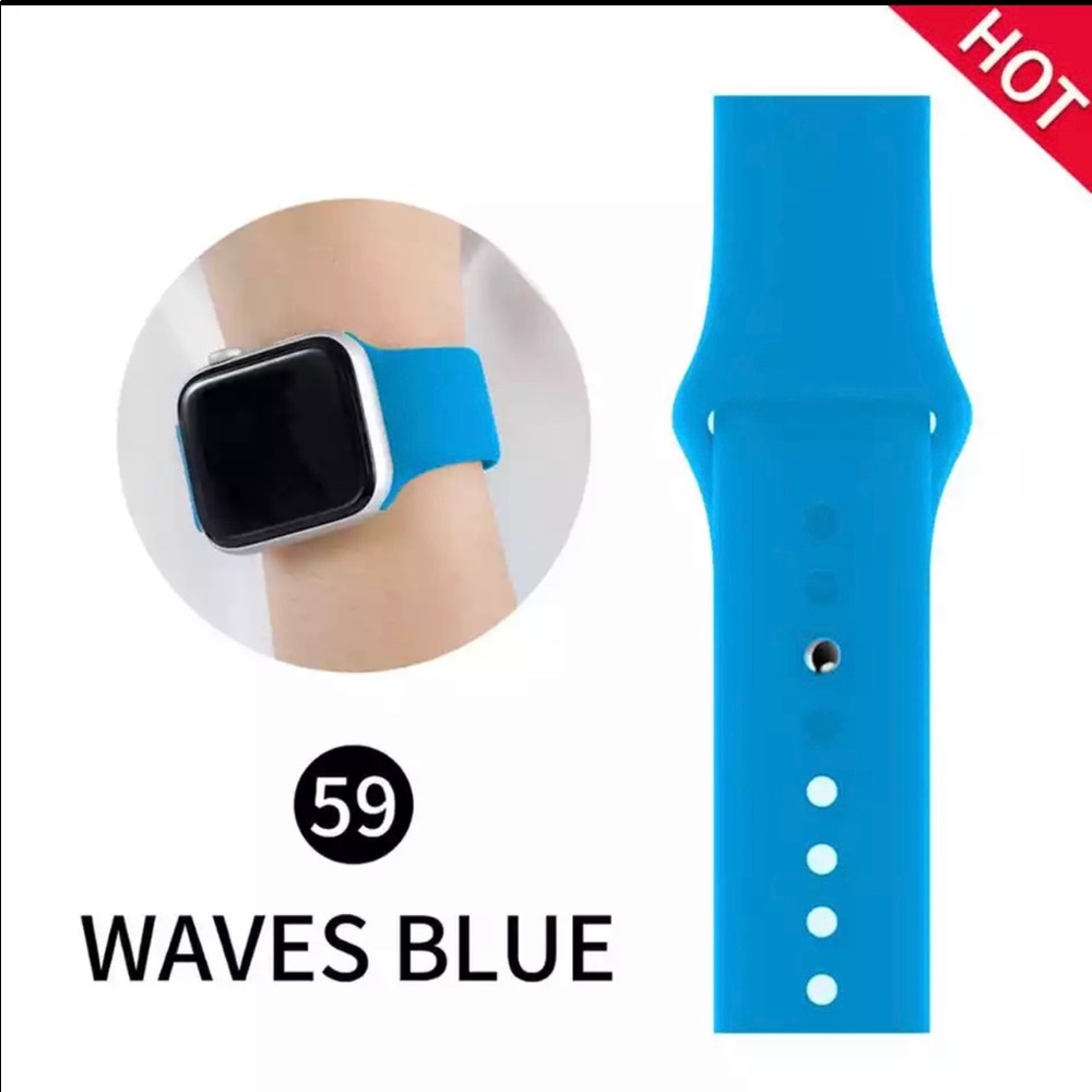 Aqua blue Apple Watch band